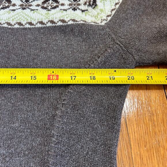 The North Face Mock Henley Women’s Large Brown Wool Blend Knit Sweater - Picture 12 of 14